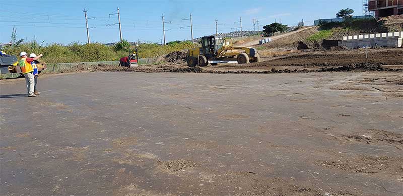 Parking lot construction